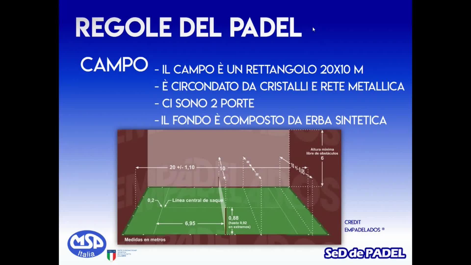 Le regole del Padel