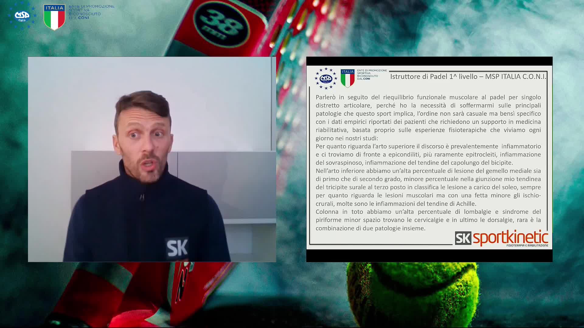 FISIOTERAPIA E PADEL ARTI SUPERIORI ED ARTI INFERIORI